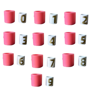 Number Carved Silicone Holder Molds Number Embossed Silicone Tealight Holder Molds for Candlestick Holder