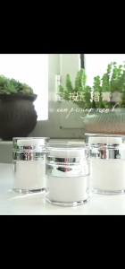 15G 30G 50G Cosmetic Jar Acrylic Cream Refillable Cans Vacuum Bottle Press Style Cream Vials Airless Cosmetic Container