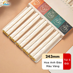 [Set 5 Đôi] Đũa Hợp Kim Họa Tiết Hoa Anh Đào Kiểu Nhật HADU Đũa Sợi Thủy Tinh Cao Cấp Chống Mốc Kháng Khuẩn Chống Trơn Trượt Dùng Cho Máy Rửa Bát