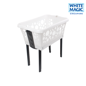 White Magic Laundry Basket On Legs/Made & Design In Germany/Ergonomic Design