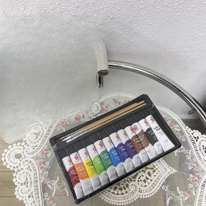 12 Color 12ml Tubular Acrylic Paints Painting Tool Set Student Art Supplies Drawing Graffiti Oil Painting Creation Art Pigment