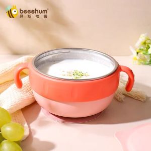 [Food Grade Material] Beeshum Feeding Lunch Box Bowl with Utensil Sets for Camping Travel 贝斯哈姆外出碗套宝宝吃饭辅食餐具