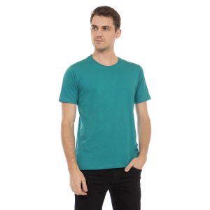 Kaos Polos Pria Oneck Lengan Pendek Bahan Katun Combed 30s Warna Hijau Tosca