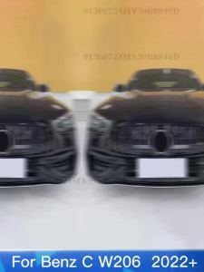 sapid Front Grille Upgrade Bumper Grill For Benz W206 S206 C C43 Mesh 2022+ like C200 C220 C300 AMG Line All Terrain Estate R2Q8P