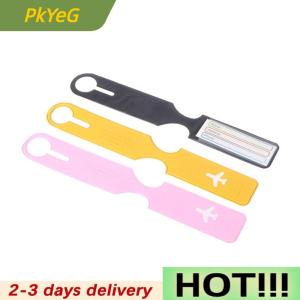 PkYeG Simple Travel Luggage Bag Tags Holder Plastic Suitcase Name Address ID Label