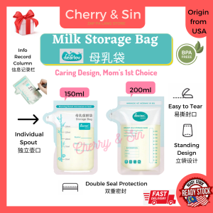 [U&I]USA Dearlov Milk Bag 30pcs/Breastmilk Storage Bag/Double Ziplock Milk Bag 5oz/7oz 150ml/200ml bag susu 亲箩母乳储存袋/母乳袋