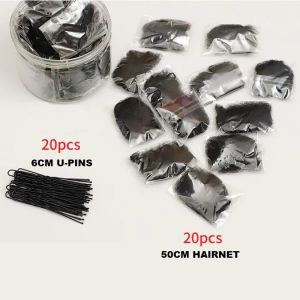 20pcs/Box Durable Nylon Hair Net For Bun Hair Hair Style Tool Black Hair Net For Wigs Mesh Hair Styling Hairnets