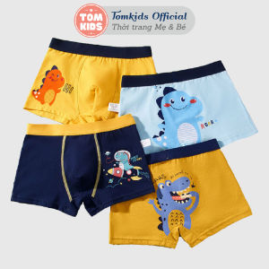 SET 4 Quần Chíp Bé Trai Quần Lót Cho Bé Trai Chất Liệu COTTON Co Giãn Đàn Hồi Tốt Họa Tiết Khủng Long Nghịch Ngợm Mã DL-012