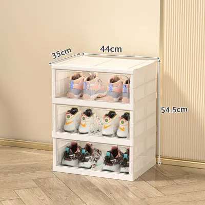 Foldable shoe cabinet storage cabinet thickened storage cabinet storage combination shoe rack household storage box