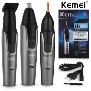 KEMEI 3in1 rechargeable nose trimmer beard trimer for men micro shaver eyebrow nose hair trimmer for nose and ear cleaner grooming set