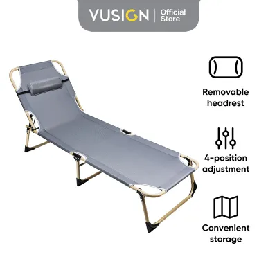 Deli Folding Bed / Kursi Malas / Kursi Berjemur 4 Posisi Sandar Dapat Dilipat E4948