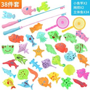 ชุดของเล่นตกปลาแม่เหล็กชุด เกมตกปลา Fishing Game Magnet Fishing Toy ของเล่นตกปลาแม่เหล็ก