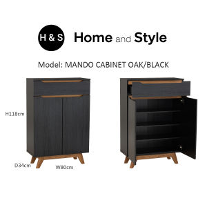 (SG READY STOCK) Shoe Cabinet (Wooden Shoe Rack Storage Cabinet) Home And Style