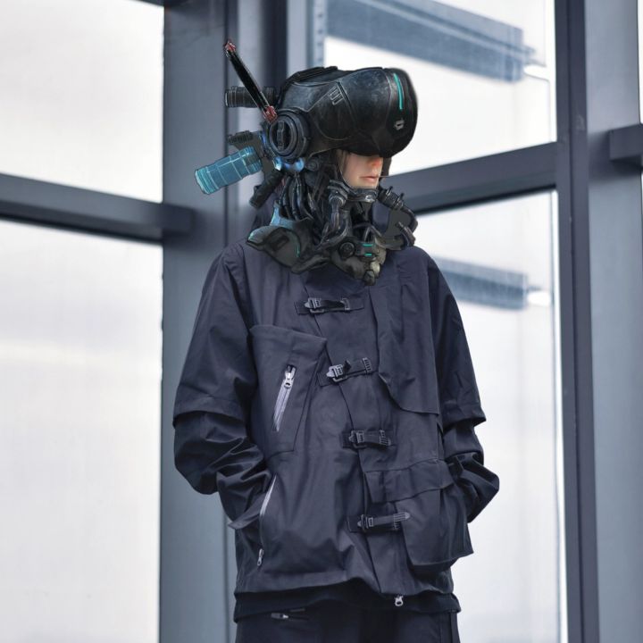 【TECHWEAR】LMTWL 23AW darkwear cyberpunk Slant Front Zip 2-way zipper ...