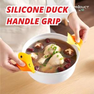 【Product Lab】SG Ready Stock 2pcs Set Cute Silicone Duck Handle Grip Anti-Scalding Heat Resistant Cover Kitchen Tool