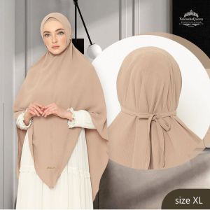 Khimar CLARA CRINKLE SIZE XL JUMBO Valenshaqueen Hijab Bergo Tali Syari Bahan Crinkle Airflow