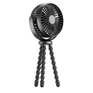 ECILY Portable Stroller Fan Hand USB Electric Fan Powered Small Folding Rechargeable Fans Mini Ventilator Silent Table Outdoor Cooler