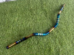 แฮนด์มอเตอร์ไซค์ทำสีรุ้งไทเท / แฮนด์ทรงต่ำ ความยาว 70 cm 🏆TP🏆