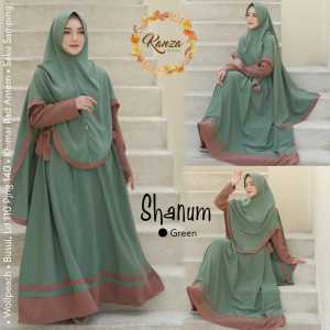 Baju Muslim Gamis Shanum Syari Set