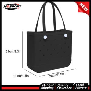 【HOSPORT】 Stylish Large Capacity Beach Tote Bag with Multiple Pockets Ideal for Beach Pool and Outdoor Sports in Bright Color Options