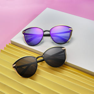 OQ BOGA 6 Styles Fashion Metal Full Rim Female Sunglasses Cat Eye Retro Women Men Polarized Sun Glasses UV400