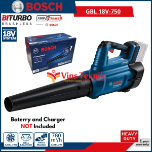 Mesin Blower Cordless Hand Blower Baterai Brushless GBL18V-750 Bosch GBL 18V-750
