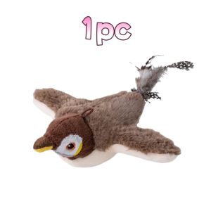 Flying Bird Cat Toy Interactive Cat Toys Rechargeable Chirping Flapping Bird Touch Activated