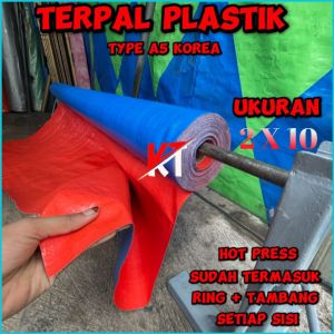 TERPAL PLASTIK TEBAL UKURAN 2X10 TYPE A5 KOREA