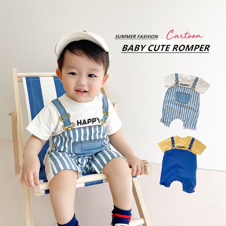 Baby Summer Romper Onesie Newborn Infant Short Sleeves Jumpsuit Bodysuit Toddle Boys Girls Jumper Clothes Lazada