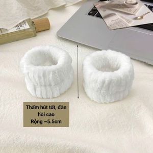 Set 2 băng đô đeo cổ tay rửa mặt Doudou Băng đô thể thao thấm hút tốt ngăn mồ hôi đa năng SD001