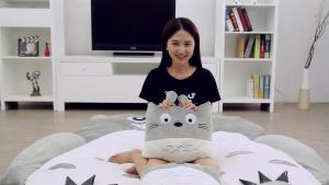 Totoro Bean Bag Cute Cartoon Tatami Mattress Single Double Children Bedroom Sofa Bed 1.2m1.5 Rice