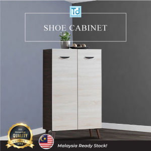 Own Factory Product -Hazel Modern 2 Door & 3-Door Shoe Cabinet Durable Leg Big Compartment Multi use | Easy Clean Surface Kabinet Kasut 2 Pintu 4 Kaki