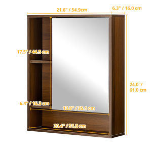Modern Floor-Standing Full-Length Dressing Mirror Hidden Multi-Layer Storage Cabinet Household Organizer For Bedroom
