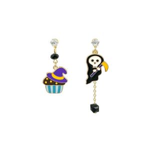 YOUSHI TOP Halloween Party Fashion Drop Earrings Magic Hat Jewelry Accessories Ghost Bat Halloween Dangle Earring Halloween Earrings Dangle Ear Hook Women Ear Studs