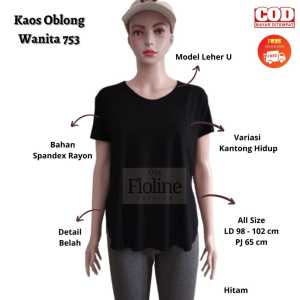 Floline Ols - Kaos Oblong Wanita / Atasan Fashion Wanita 753