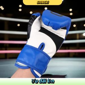 SHNGki Trẻ em 6oz đấm bốc chuyên nghiệp đào tạo sparring găng tay PU da trẻ em thoáng khí Muay Thái đấm Karate đào tạo găng tay