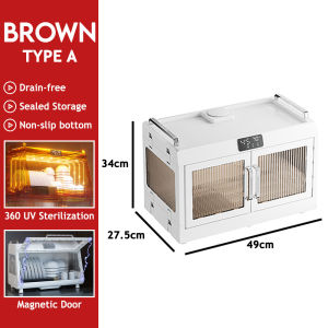 Borong365 UV Sterilizer Dish Rack Drying Rack Dish Storage Box Dish Drainer Rack Dish Dryer Plate Rak Pengering Pinggan