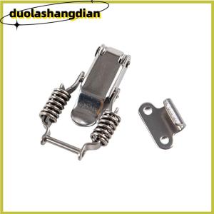[Duola] Stainless steel 304 spring hasp toolbox toggle latches lock wood suitcase buckle hinges Furniture Hardware Accessories