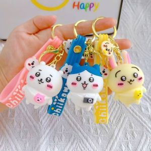 Chiikawa พวงกุญแจการ์ตูนอะนิเมะตัวเลข Hachiware Usagi Key แหวนกระเป๋าเป้สะพายหลังจี้ Cuddly ของเล่นเครื่องประดับของขวัญสําหรับสาวเด็ก