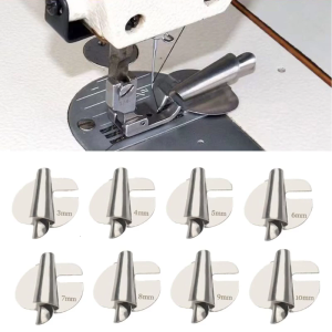 Stainless Steel Sewing Rolled Hemmer Foot 3mm-10mm Durable Sewing Machine Presser Foot DIY Crafts Hemming Puller