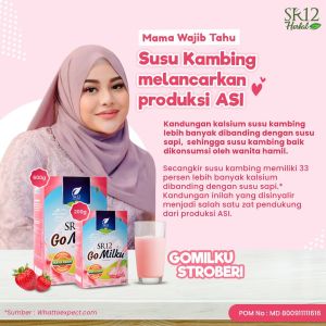 Gomilku Susu Kambing Etawa Bubuk 200g Stroberi Melancarkan Asi Baik Untuk Ibu Hamil Dan Menyusui LSR004