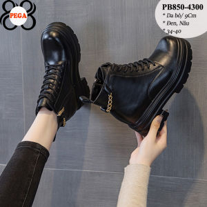 Giày Boots Đế Xuồng Chất Da Thật 9CM PB850-4300