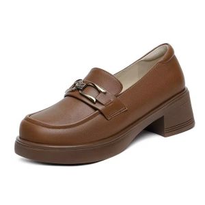 Free Shipping WomenS Loafers 2026 New Autumn Collection WomenS Single Shoes Soft-Soled Leather Shoes New WomenS Footwear Mom Shoes WomenS Loafers