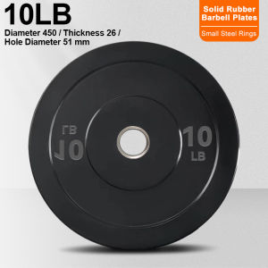 High-Density Virgin Rubber Durable Weight Plates for Home Gym Workout Adjustable Barbell/Bumper Plates 10/15/25/35/45/55KG - New