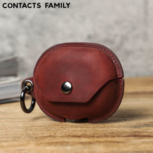 CONTACTS FAMILY Nubuck Leather Earphone Case For Huawei Freebuds Pro Cover Cases Protective Charging Box Accessories Keychain