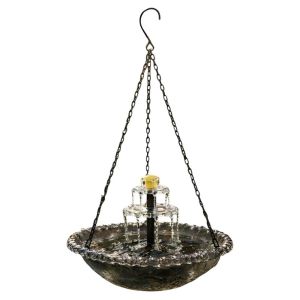 LETIGO Cascade Solar Waterfall Bird Bath Fountain with Solar Powered Pump 3 Layer Bird Bath Bowl Easy-Clean Bird Drinking Tray Outdoor