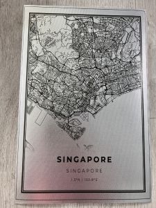 Singapore Map Print Singapore Map Art Poster city street road map