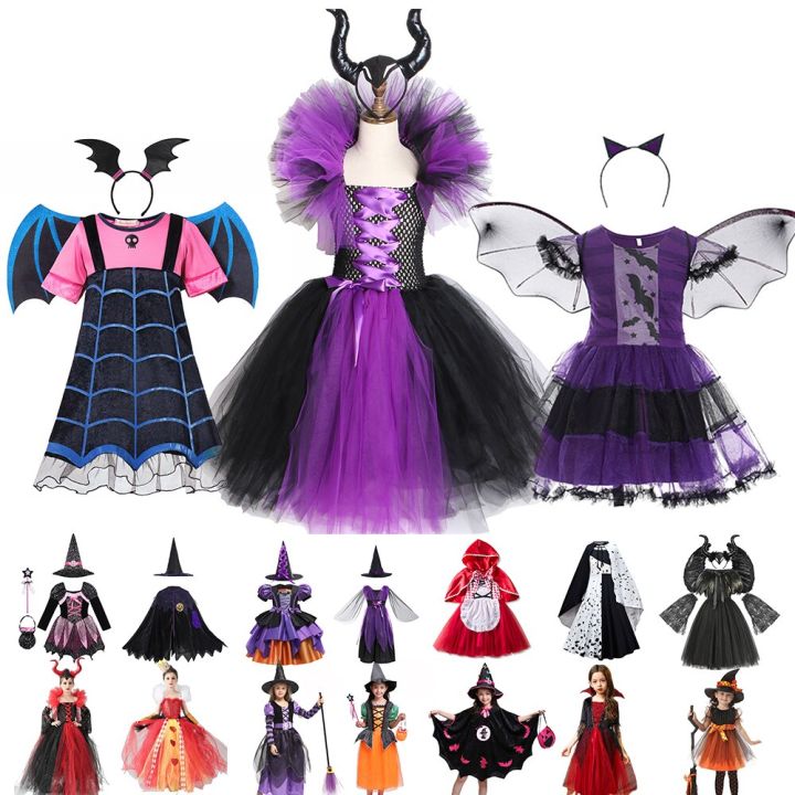 DISNEY Vampirina Dress up Girls Villain Maleficent Tutu Dress Kids