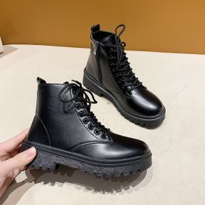 Giày bốt ulzzang đế răng cưa kéo khoá cạnh 4cm cực đẹpBoot thời trang mùa đông siêu hot G130