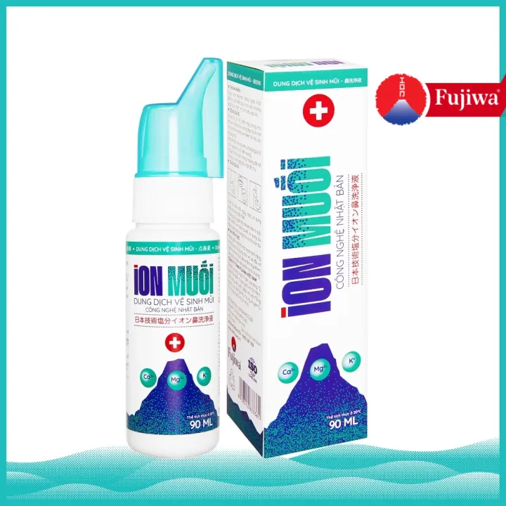 Xịt Mũi ION Muối Nano Bạc Chai 90ml dung dịch vệ sinh mũi với công nghệ ion kiềm và tinh dầu bạc hà - Thông Mũi Không Rát
